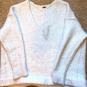 Free people white sweater
